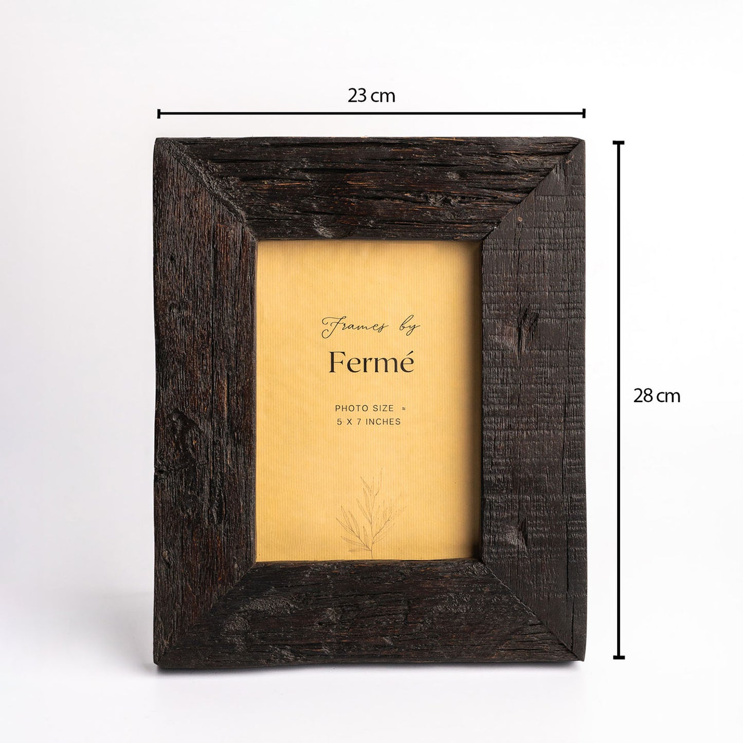 Ferme Upcycled Natural Wood Vintage Rustic Photo Frame Dark Brown FPF077 - 5x7 inches