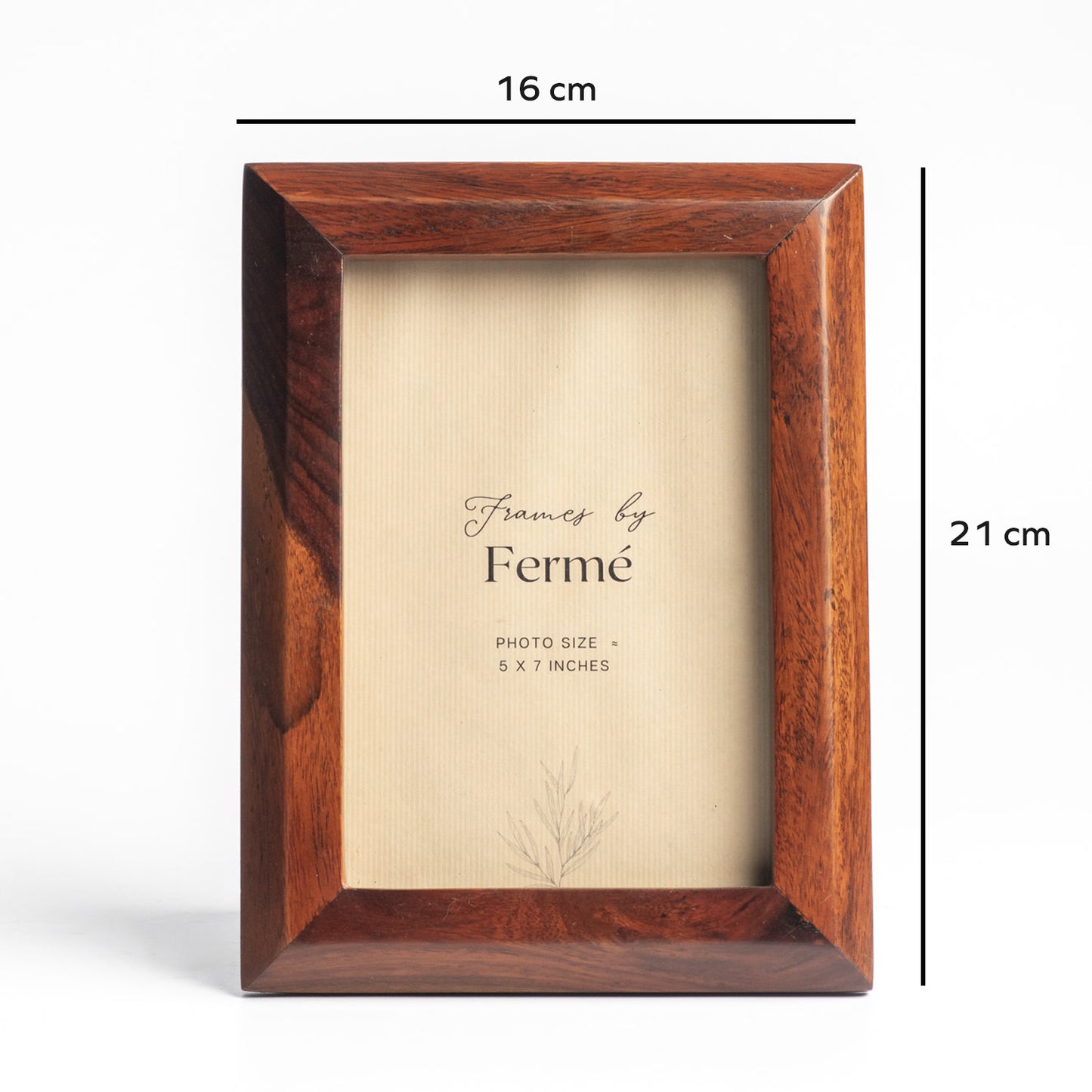 Ferme Classic Minimal Natural Wood Photo Frame Brown FPF099 - 5x7 inches