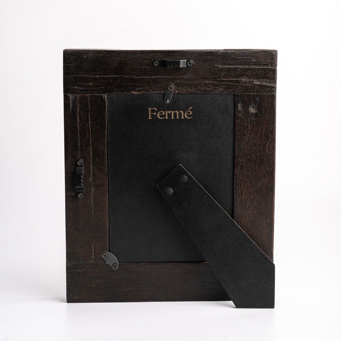 Ferme Upcycled Natural Wood Rustic Vintage Photo Frame Black FPF075- 5x7 inches