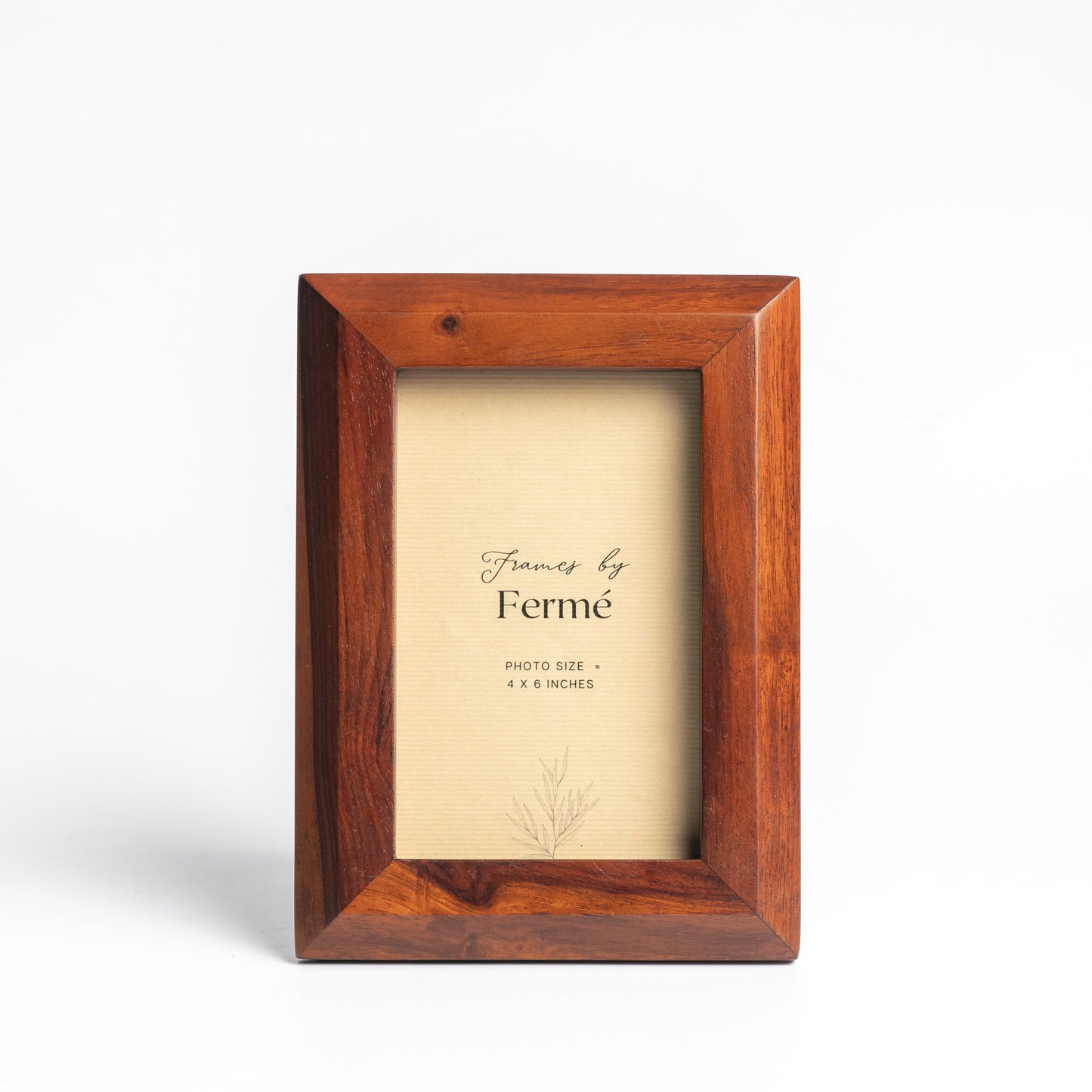 Ferme Classic Minimal Wooden Photo Frame Brown FPF107 - 4x6 inches