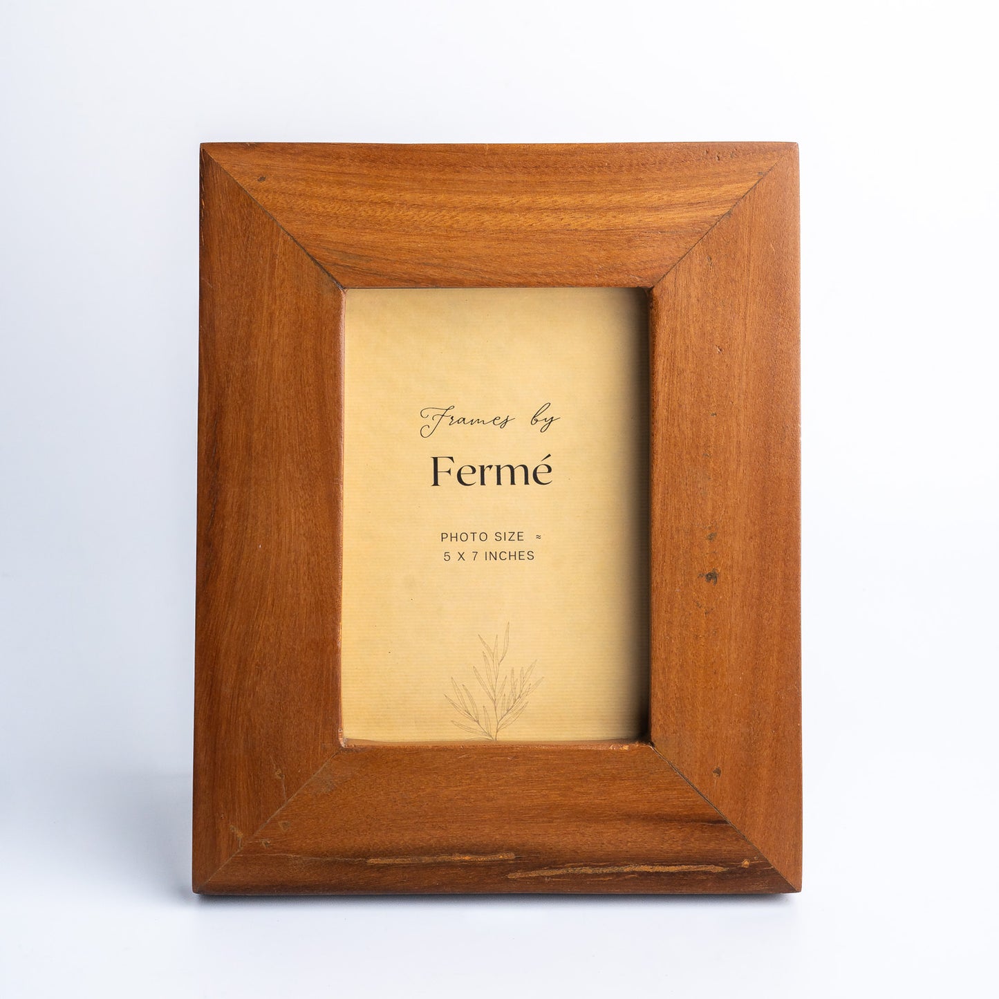 Ferme Upcycled Classic Natural Wood Photo Frame FPF072 - 5x7 inches