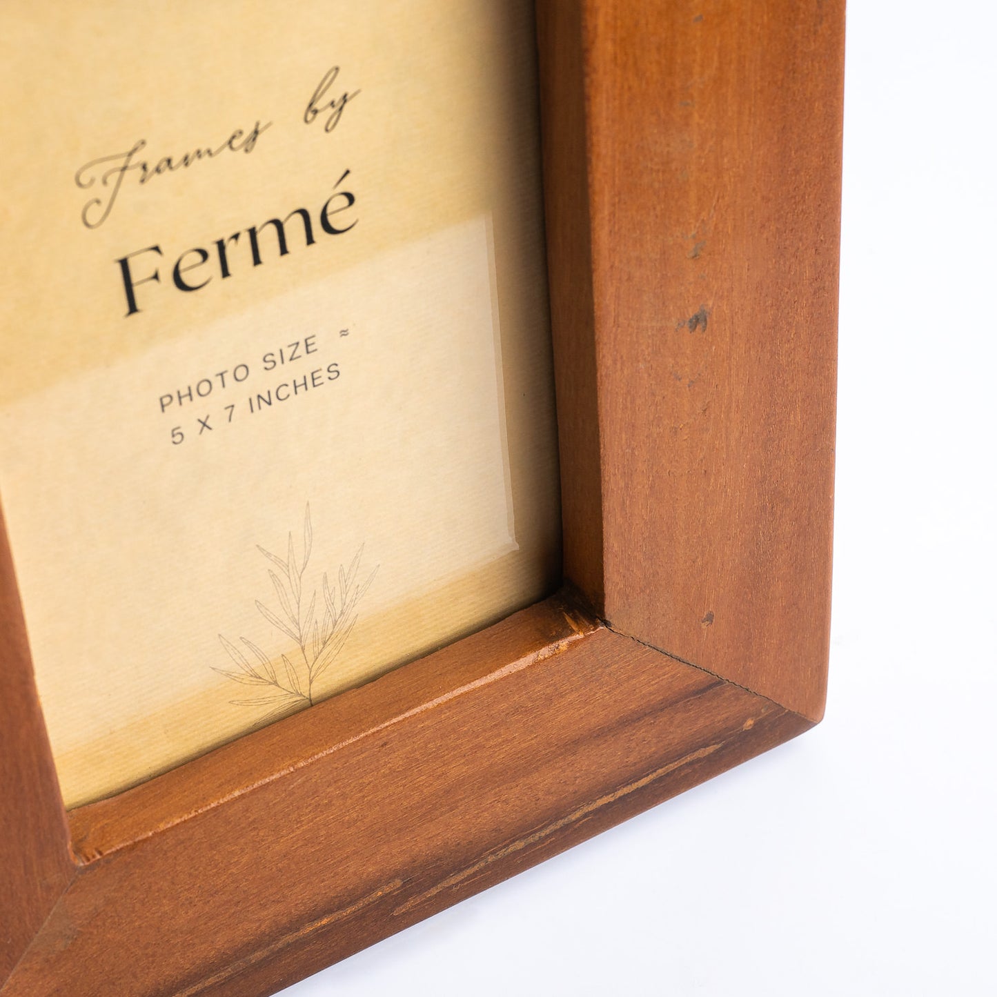 Ferme Upcycled Classic Natural Wood Photo Frame FPF072 - 5x7 inches