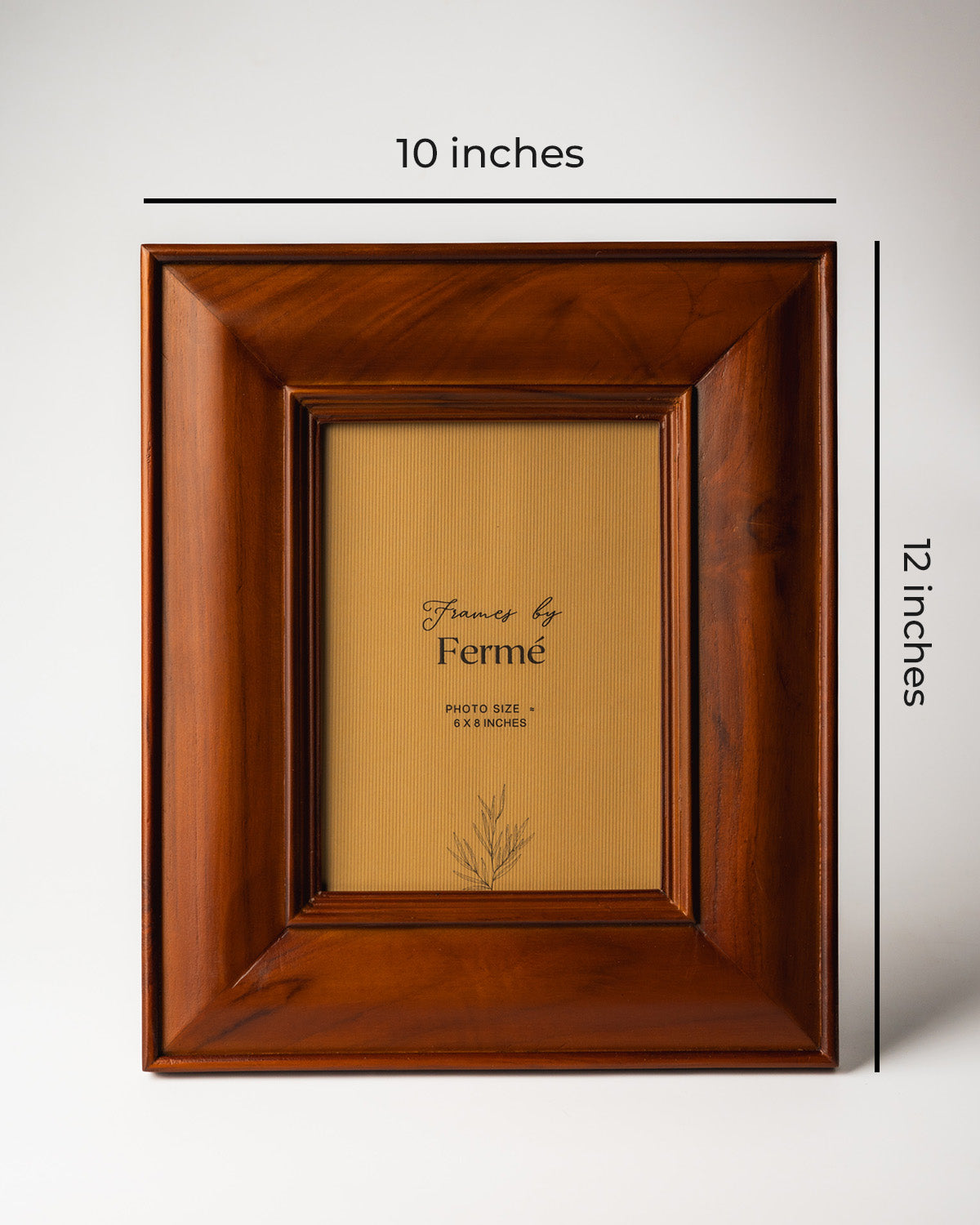 Ferme Classic Natural Teakwood Royal Photo Frame FPF155 - 6x8 inches
