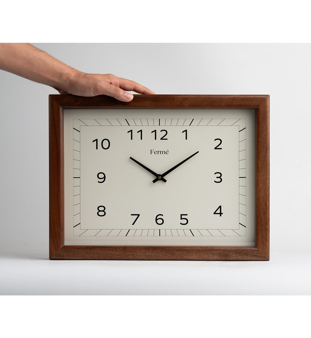 Minimal solid wood handcrafted wall clock