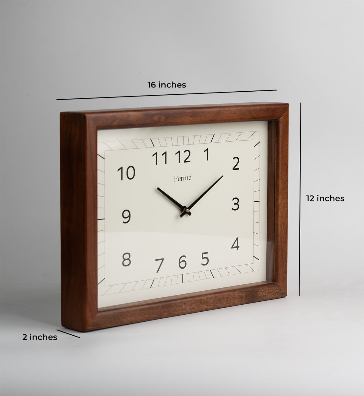 Minimal solid wood handcrafted wall clock