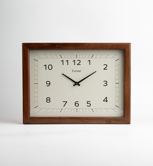 Minimal solid wood handcrafted wall clock