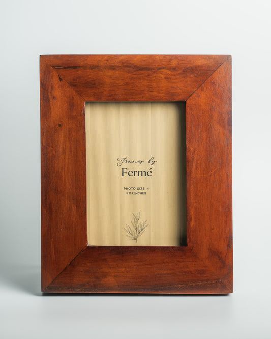 Ferme Upcycled Classic Natural Wood Photo Frame FPF072 - 5x7 inches