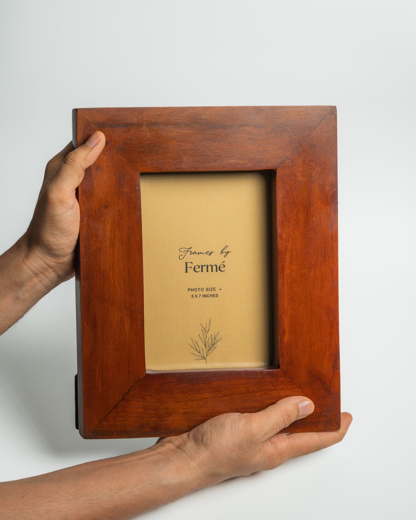Ferme Upcycled Classic Natural Wood Photo Frame FPF072 - 5x7 inches