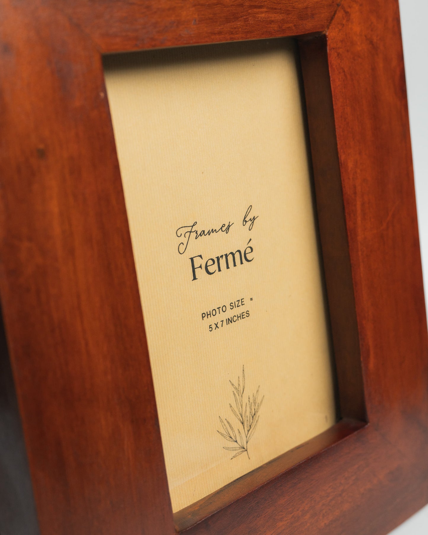 Ferme Upcycled Classic Natural Wood Photo Frame FPF072 - 5x7 inches