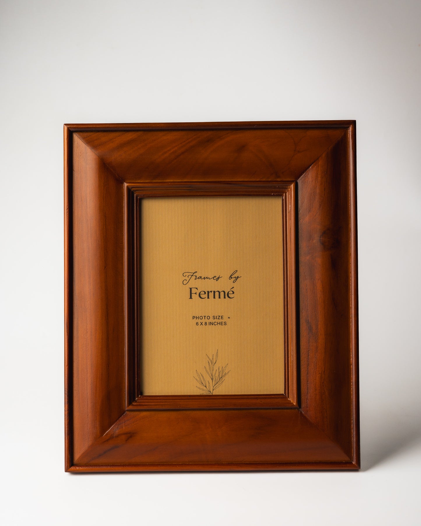 Ferme Classic Natural Teakwood Royal Photo Frame FPF155 - 6x8 inches