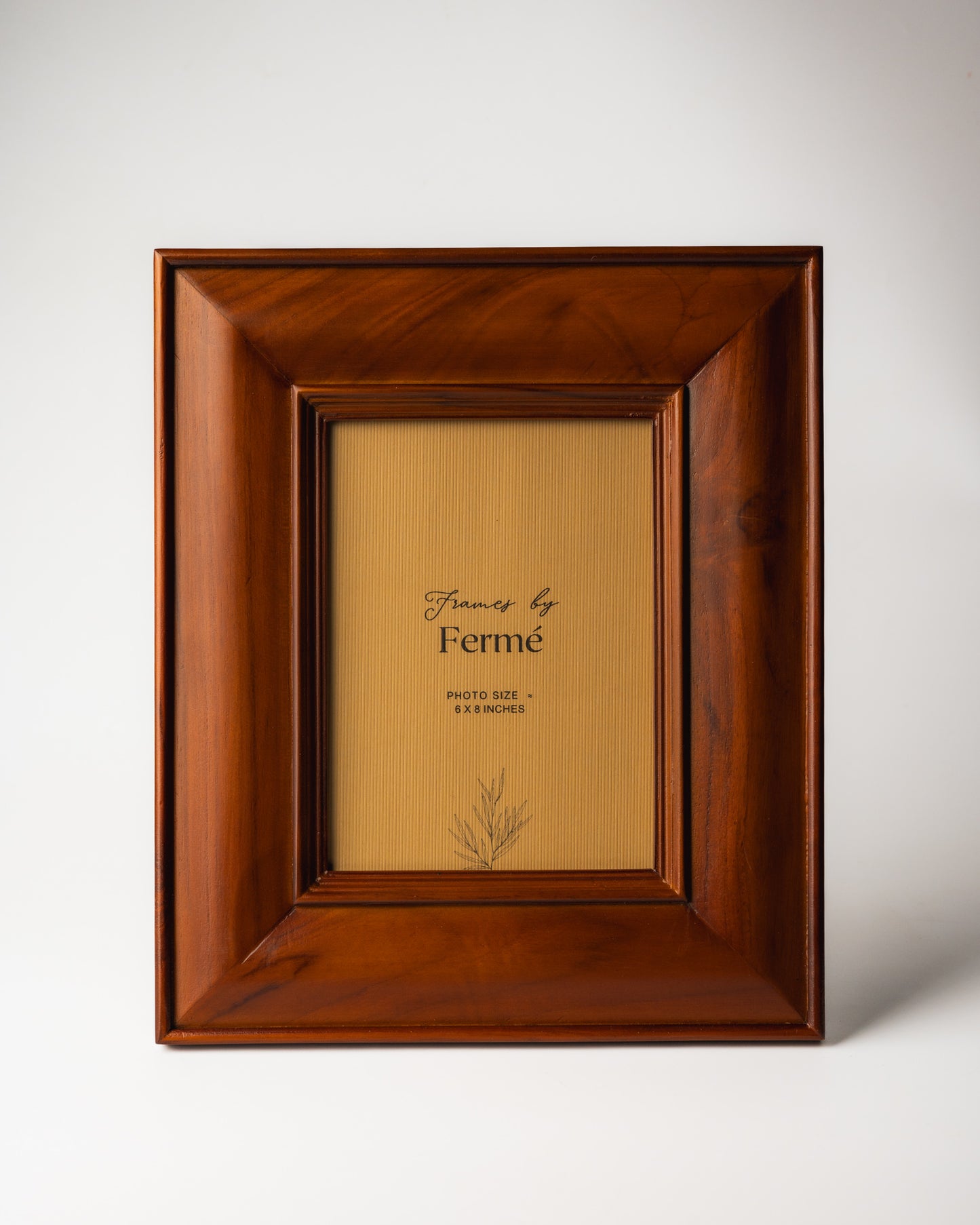 Ferme Classic Natural Teakwood Royal Photo Frame FPF155 - 6x8 inches