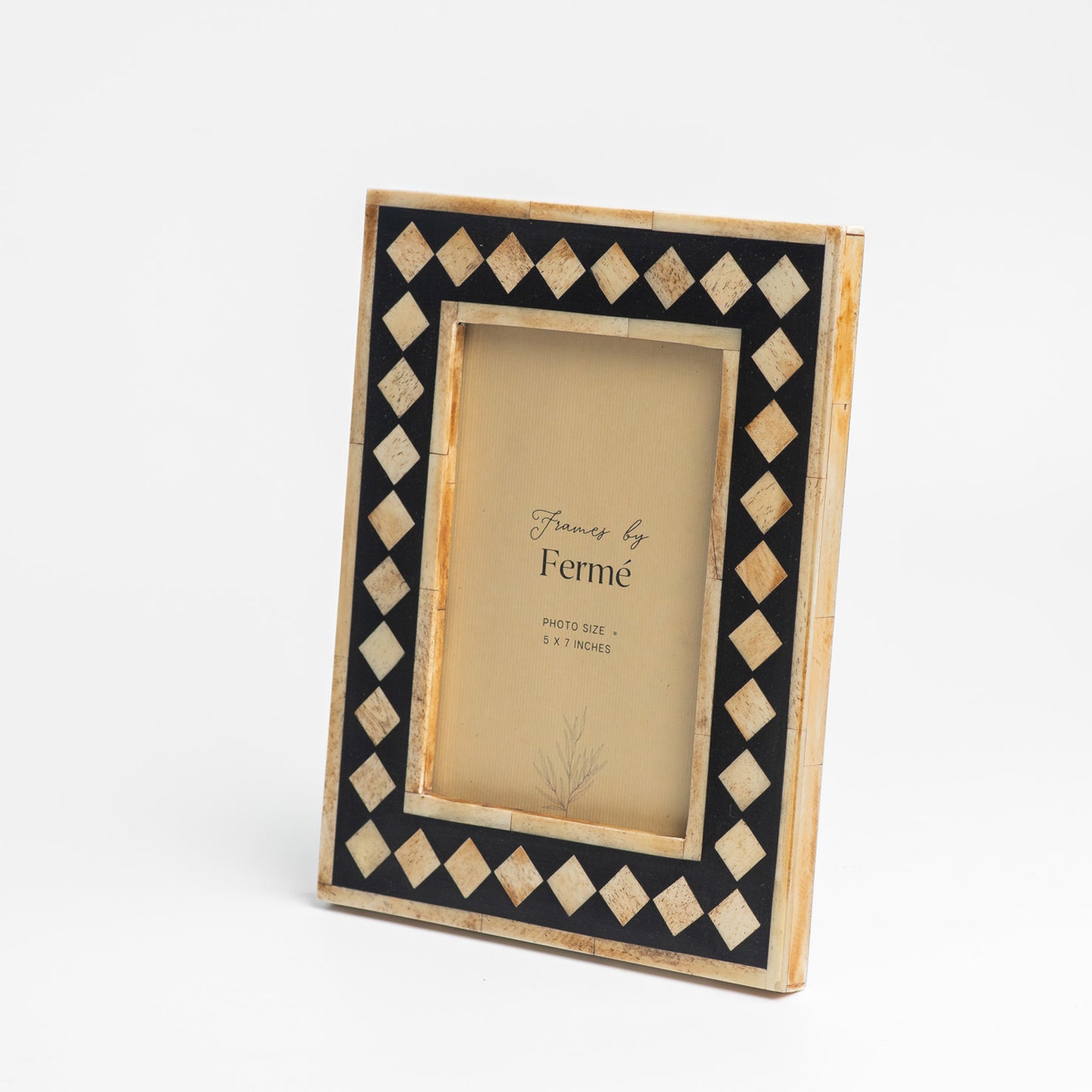 Ferme Wooden Bone Inlay Work Premium Photo Frame FPF104- 5x7 inches