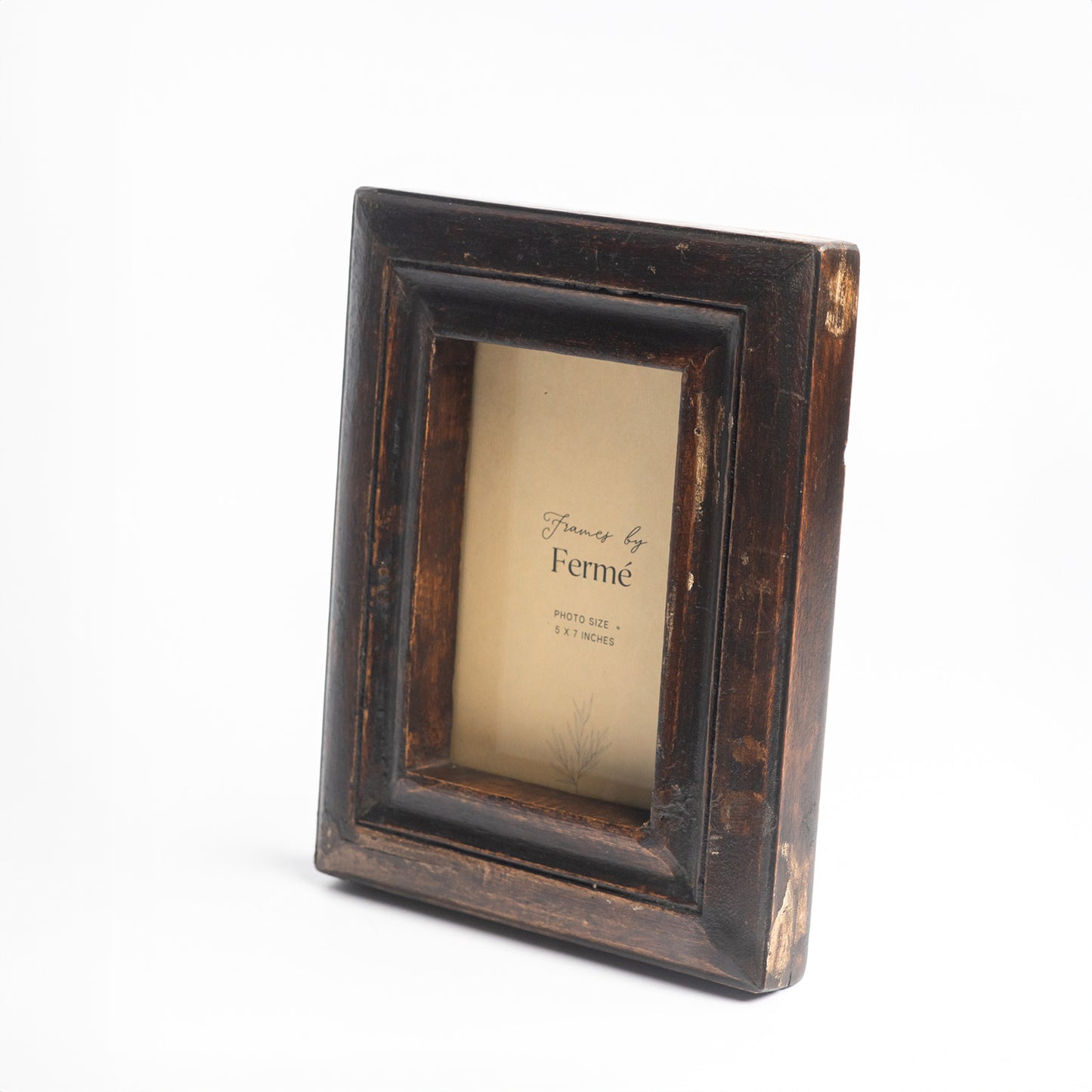 Ferme Vintage Wooden Rustic Photo Frame Dark Brown FPF066 - 5x7 inches